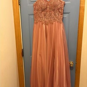 Pink Strapless Gown